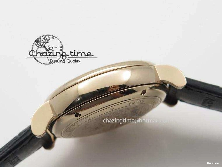 MIROTIME 0517 Portofino Chrono RG Black Dial on Black Leather Strap A HighPerformance 7389